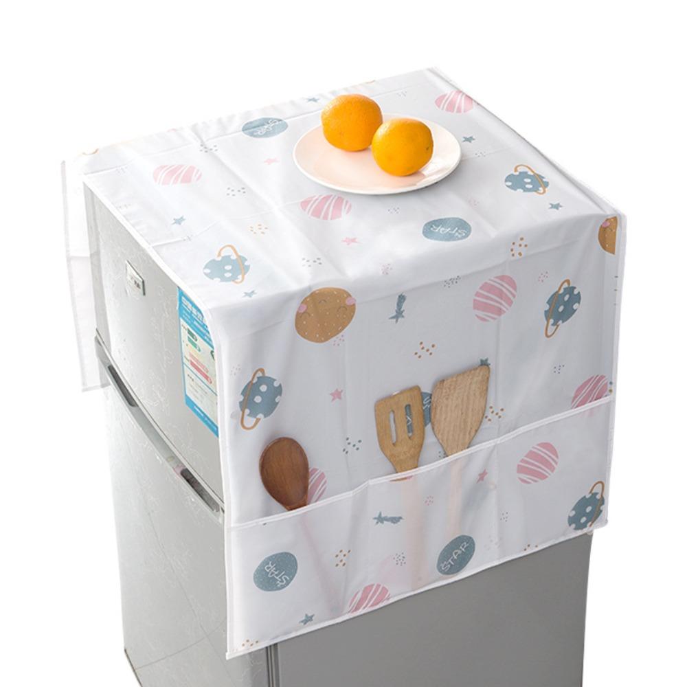 with Pockets Refrigerator Dust Cover Multifunctional Appliance Top Cover  Kitchen