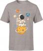Lustiges Herren T-Shirt mit Aufdruck Astronaut Weltraum Weltraum Planeten Geek