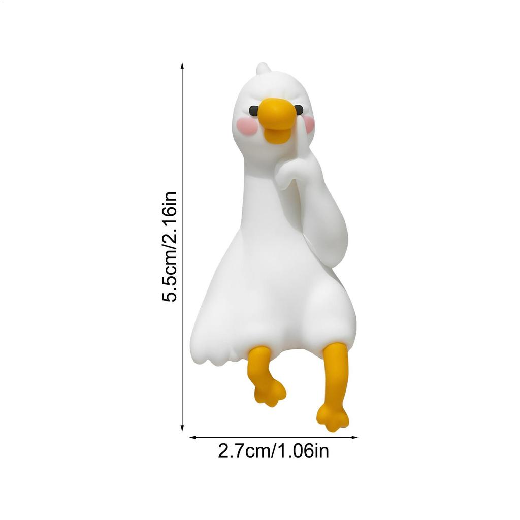 Mini Resin Duck Ornament 4Pcs Resin Cartoon Animal Decor For Desk Car Dashboard TV Monitor Gift Idea Cute 3D Duck Figurine