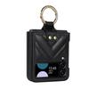 Applicable to Samsung Zflip4 Rhombus Folding Ring Mobile Phone Case Zflip3 Women's Fashion All-Inclusive Ring Leather Case