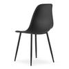 Set Of Np Table 120X80Cm Artisan Black Legs + 4 Wat Black Chairs / Black Legs