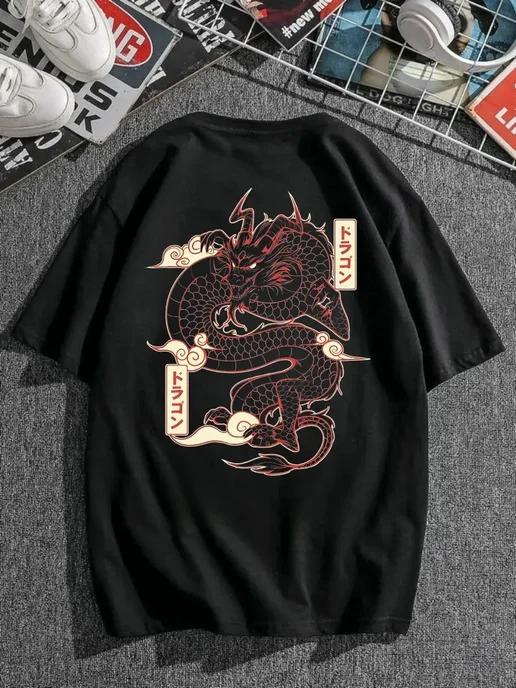 Oversized T-shirt with a print on the back L