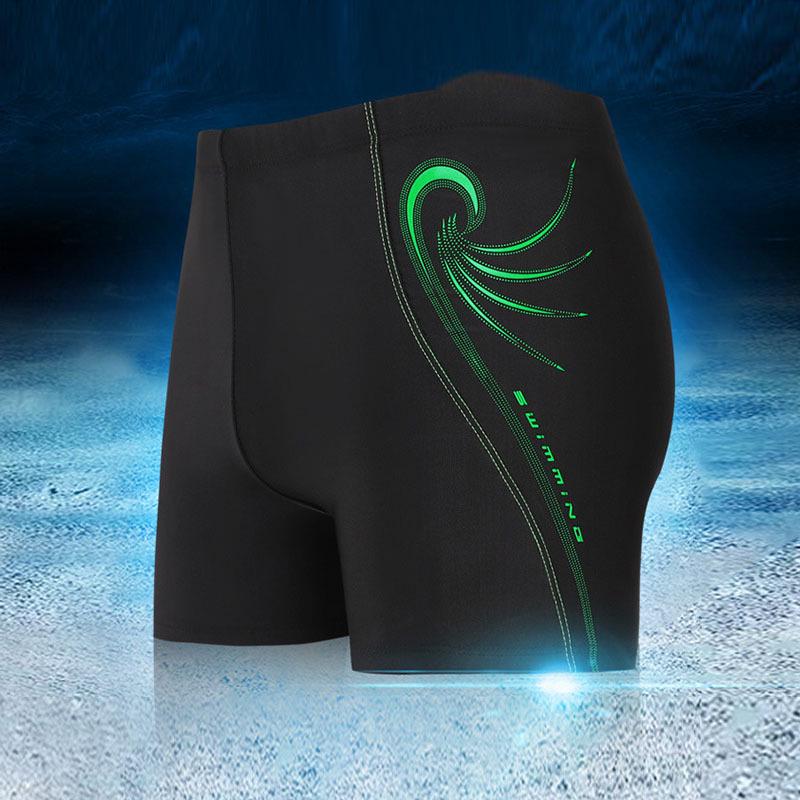

Men s Black Square Leg Comfortable Swim Trunks - Thickened Fabric 4XL