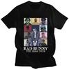 Bad Bunny The Eras Tour Camiseta Gráfica Moda Estética Popular Camiseta Masculina Feminina Algodão de Alta Qualidade Camisetas Casuais Streetwear
