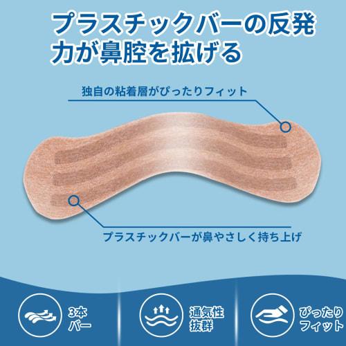 Crahoulike Nasal Dilator Tape, 80 Sheets, Promotes Nasal Breathing, Reduces Snoring, Skin-Tone, Improves Sleep Quality, Unisex