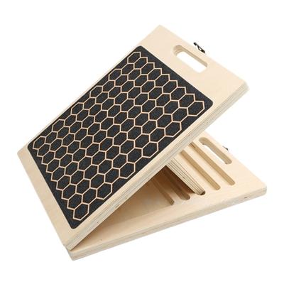 Planche d'étirement réglable pour mollets en bois pour salle de sport à domicile Étireur musculaire pour jambes Entraînement à la stabilité Amélioration de la flexibilité