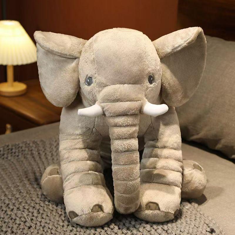 Fuzzy Large Elephant Stuffed Animal, Adventure Stuffed Elephant Toy, Brave Room Elephants Plush Decor Gift
