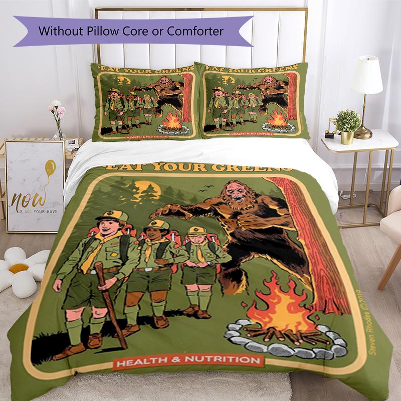 3pcs Steven Rhodes Bedding Set Duvet Cover Closure Includes 1 Duvet Cover & 2 Pillowcases, Soft and Comfortable for All Seasons.