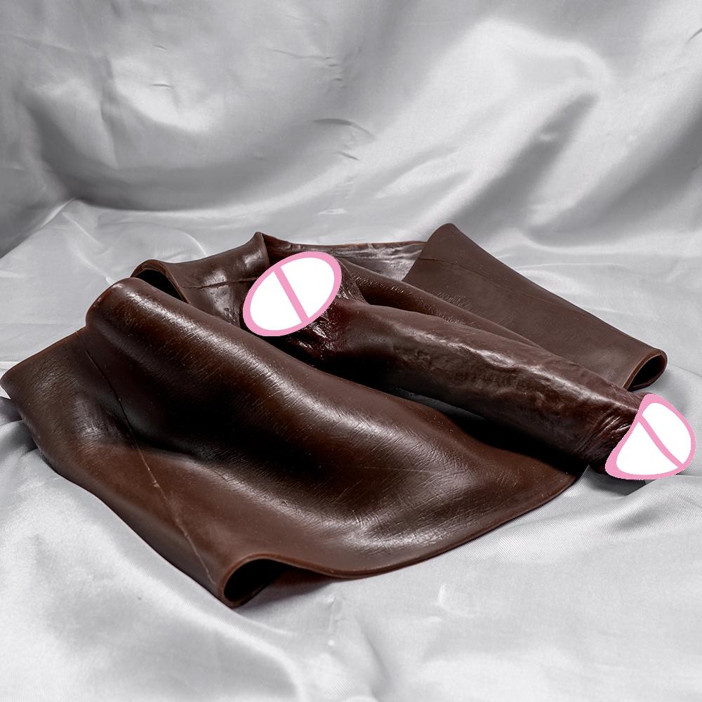 Chiloți Dildo XXL Strap-On din Silicon – Dildo Realist Solid cu Lenjerie Elastică, Penis Purtabil Hands-Free pentru Cupluri și Joc Solo