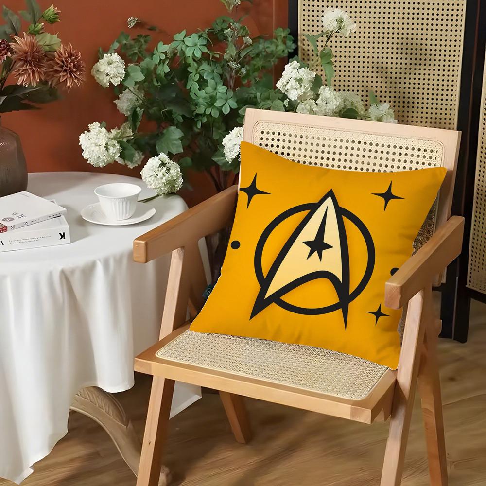 Movie SStar TTrek Cushion Cover Silky Short Plush Invisible Zipper Dustproof Sofa Pillow Case for Home Decor
