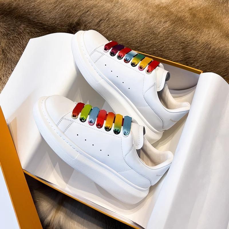 Dachang Xiaobai shoes new versatile women's shoes leather thick sole inner height increase casual board shoes couple men's shoes