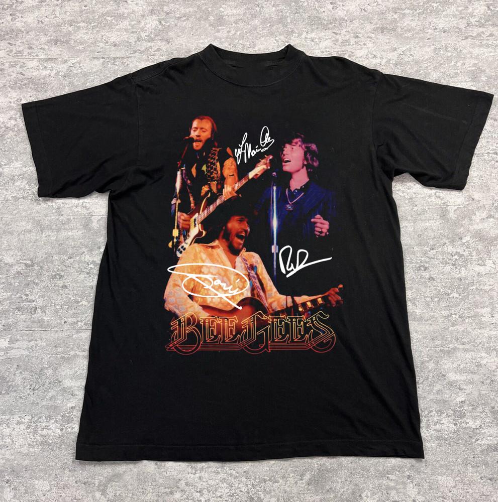 Bee Gees band members signatures Perform In Concert Unisex T-Shirt SB052 Unisex T-Shirt XL