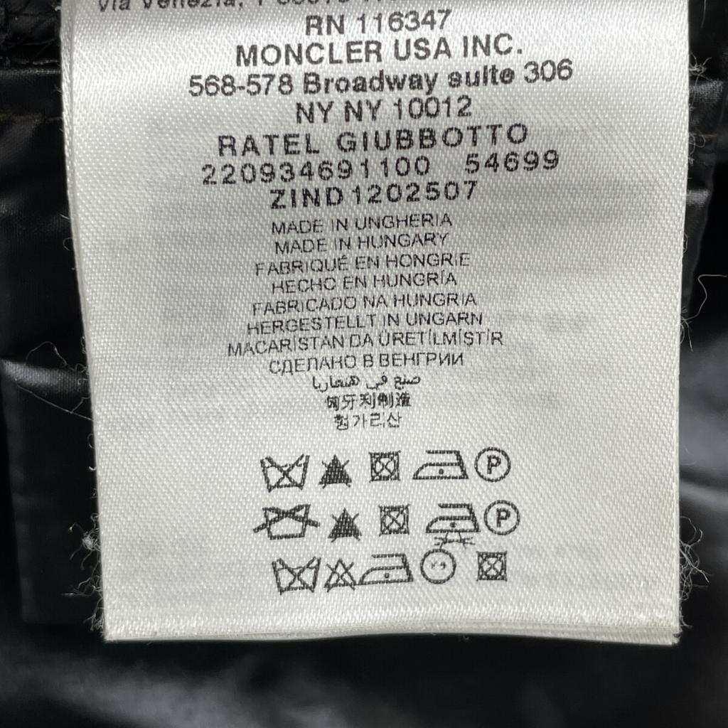 MONCLER Parallel RATEL Black Lamette Tweet Short Down Jacket Jacket 00 blackUsed