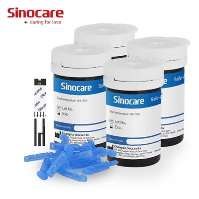 Ταινίες δοκιμής γλυκόζης αίματος Safe-Accu 100PCS/Lancet