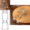 Pirate Skeleton Drop Earrings With Electroplated Finish For Womens Party Accessory