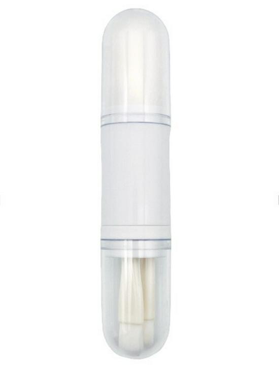 Retractable 4-in-1 Mini Capsule Makeup Brush for Powder, Eyeshadow, Blush & Contour