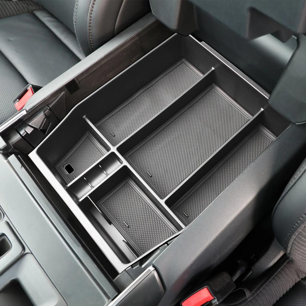 Center Console Organizer for Ford F150 2025 2025 2025 2025 Armrest Car Storage ABS Accessories Storage Insert Tray Secondary Box
