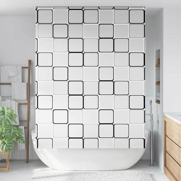 VidaXL Store enrouleur de douche 160x240 cm largeur du tissu 156 cm, store de douche, store enrouleur de rideau de douche, 4014930