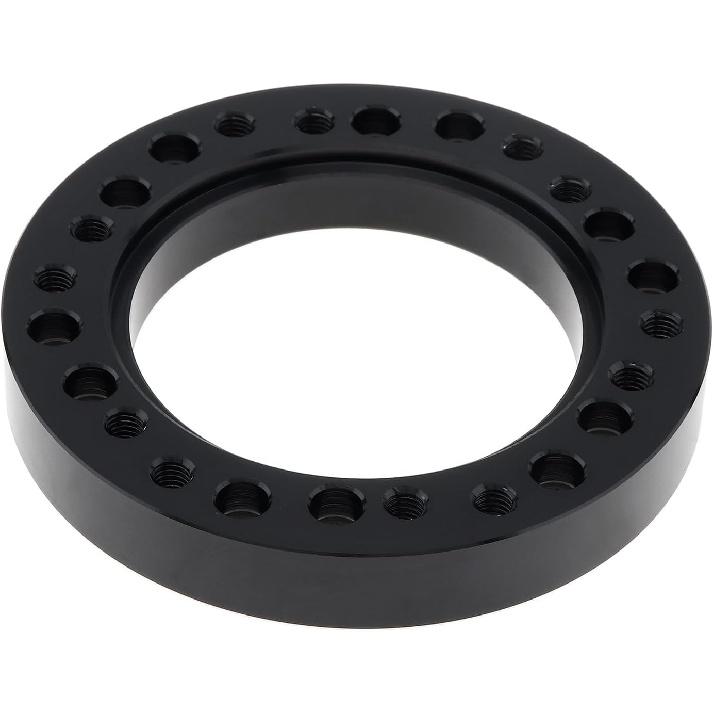 0.5" Steering Wheel Hub Adapter Conversion Spacer, Black Aluminium Alloy 12mm Steering Wheel Hub PCD Adapter Spacer for Momo for Nardi for OMP for