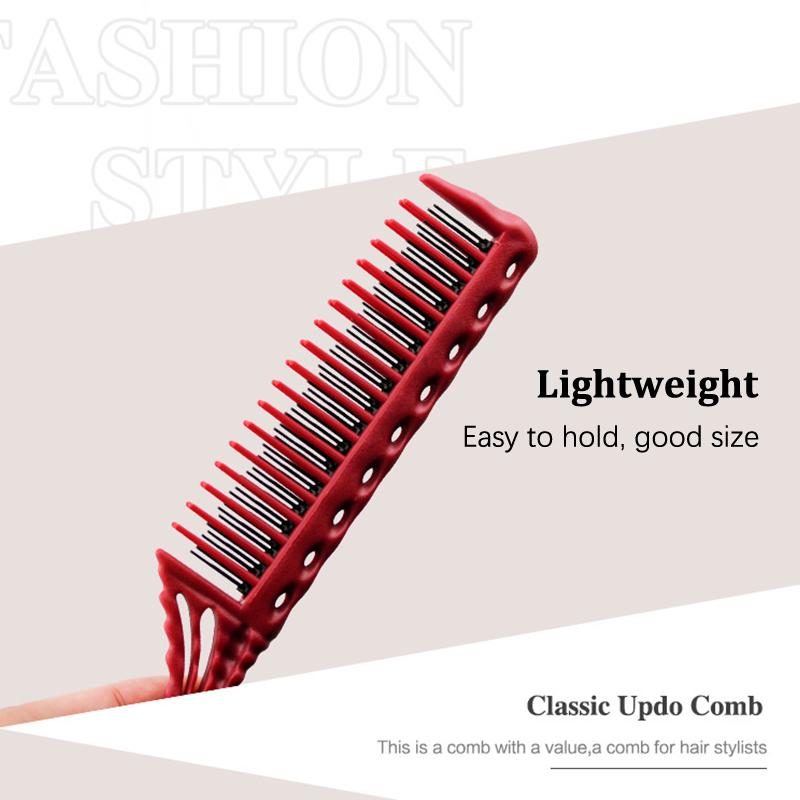 1Pc Professional Hair Combs Tip Tail Comb Barber Hairdressing Comb 3-Row Teeth Detangling Comb Salon Tools Barber Accessories