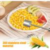 Long Handle Stainless Steel Corn Stripper Tool,Corn Peeler for Corn on The Cob Stripper Tool, Quick Corn Kernel Remover Tools for Kitchen Use