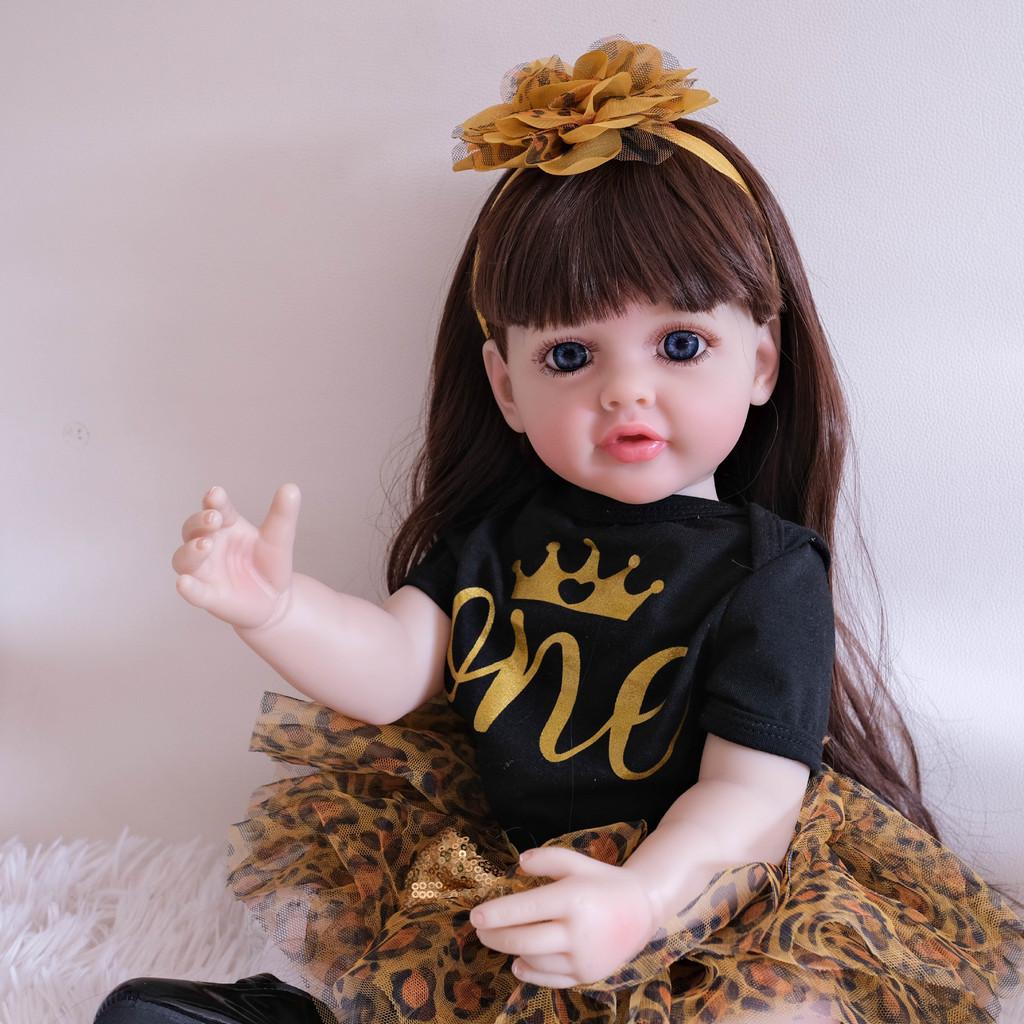 Silicone Reborn Baby Doll 55cm With Realistic Features For Collectors And Gift Giving