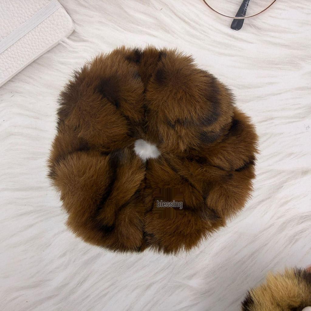 Pinces à cheveux nœud duveteux: Peluche, Fourrure et Élégant pour l'Automne & l'Hiver