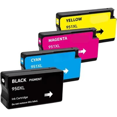 Pack of 4 Compatible HP 950-951 XL Cartridges for OfficeJet Pro 251DW, 276DW, 8100, 8600, 8610, 8620, 8630, 8640, 8660