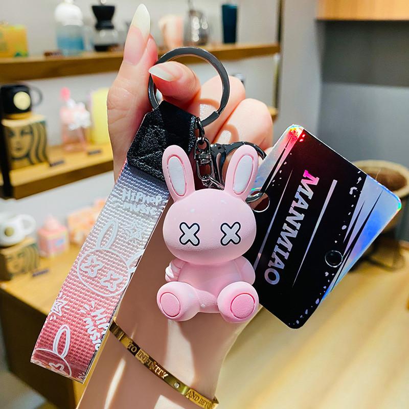Stylish Bunny Resin Keychain Adorable Cartoon Gift For Friends And Loved Ones