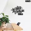 Wrought Iron Wall Art Rose Bouquet Metal Flower Decor Valentine Gift for Home Garden Living Room