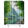 Scenic Bamboo Forest Waterproof Shower Curtain Heat Resistant Machine Washable Non-Transparent 180X180Cm