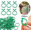 100pcs Garden Vine Strapping Clips Plant Bundled Buckle Ring Holder Tomato Garden Plant Stand Tool Garden Decoration Accessories