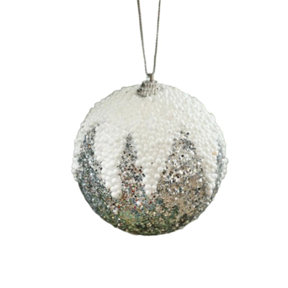 Colorful Foam Sequin Christmas Balls 8cm Christmas Tree Ornaments  New Year Gifts