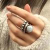 1pc Vintage Style Multilayer Faux Pearl Cocktail Ring For Women Jewelry Accessory