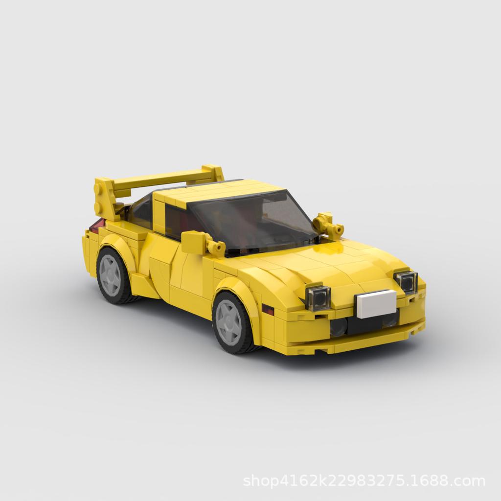 MOC Mazdaed RX-7 City Technics Initial Vehicle Championed Racer Building Blocks Brick Racing World Famous CLassic Supercar