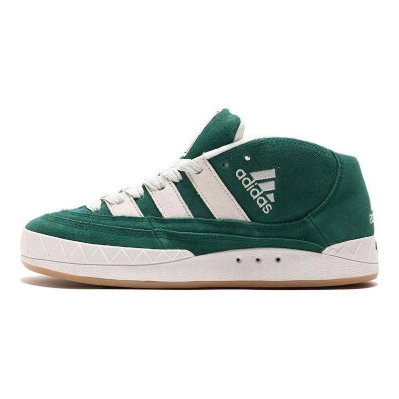 adidas Originals x Atmos Adimatic Mid Shark Skate Shoes Unisex White Green IE0022 EU 36