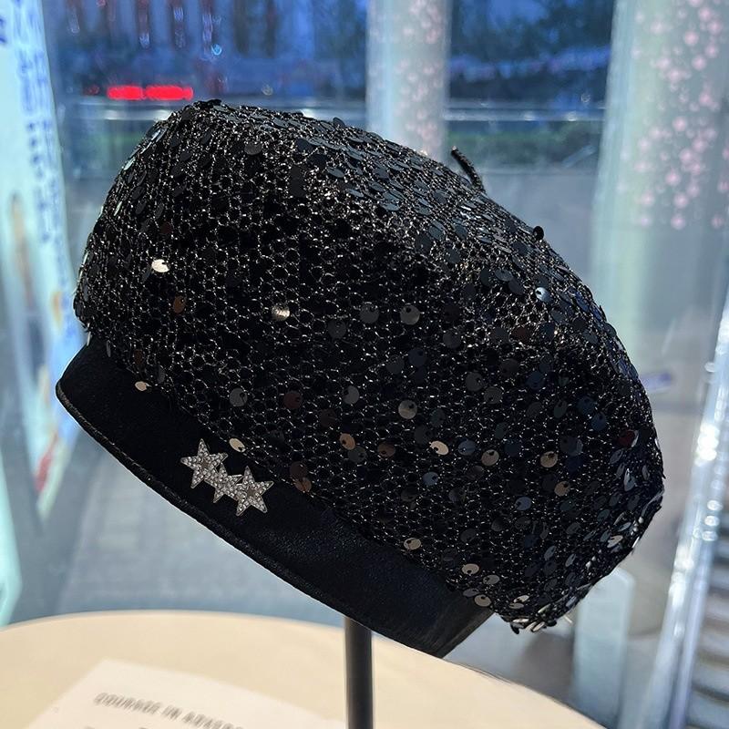 

Fashion Strawberrry Blossom Beanie With Breathable Mesh For Casual Wear Black
