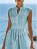 Elegant Lace Patchwork Floral Dress with Short Sleeves