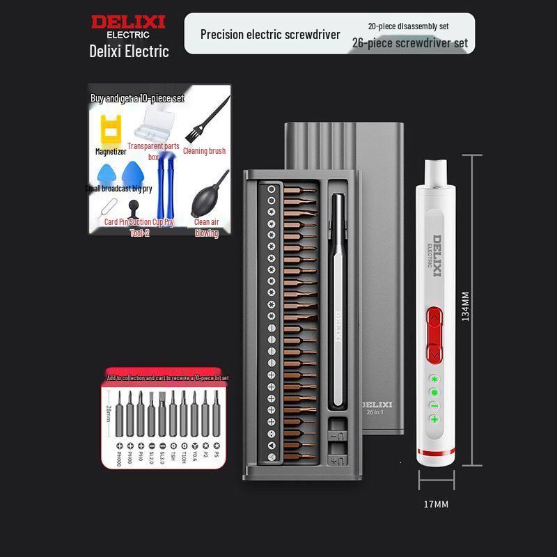 Rechargeable Multifunctional Mini Electric Screwdriver Set with Lithium Battery