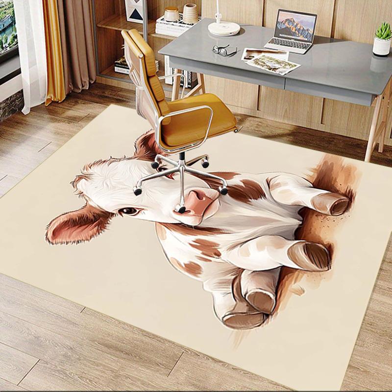 1PC cow calf Anti-slip carpet, suitable for Office, bedroomand playrooms. It can also be used as a sofa footrest cover-R15