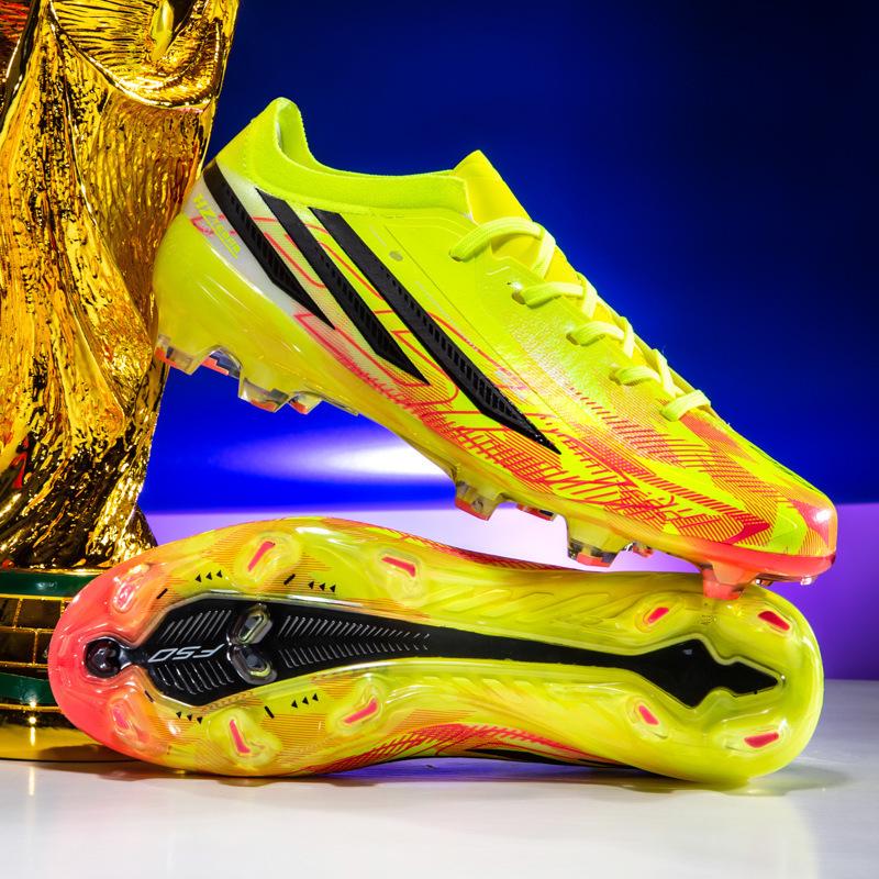 F50 Men's FG Long Stud Football Boots - Lightweight, Breathable, Lace-up Training Shoes for Artificial and Natural Grass