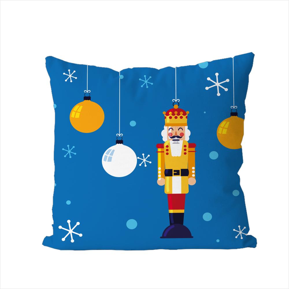 Nutcracker Soldier Pillow Case For Car Sofa Decorative Home Doublesided Print Plush Square Throw Pillow Cushion Cover