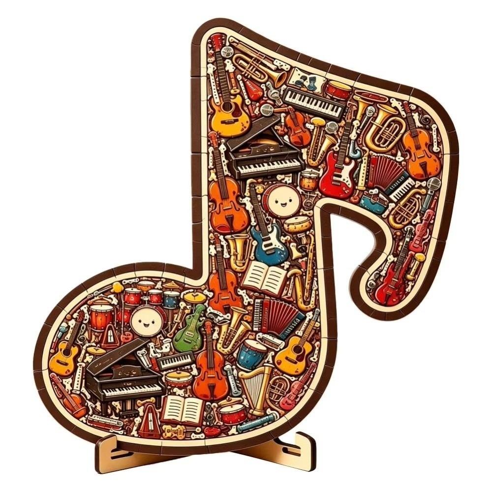 Instrument Print Musical Note Jigsaw Puzzle Irregular Musical Note Puzzle  Desktop Decor