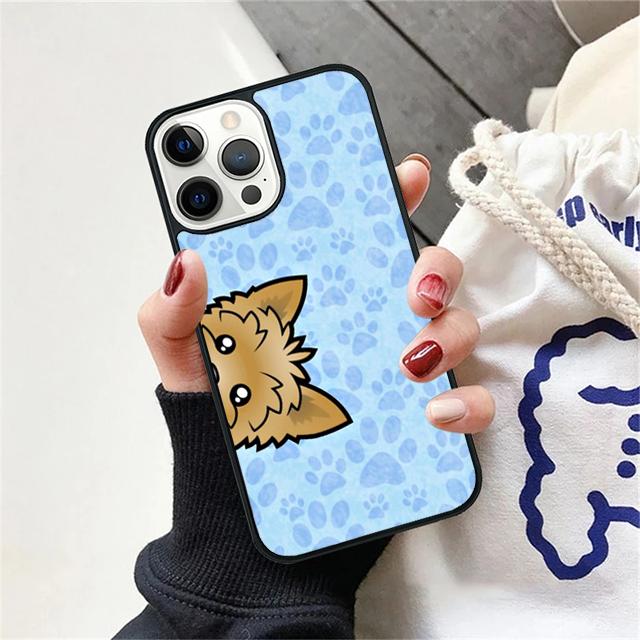 Yorkshire Terrier Dog Paw Print Phone Case Cover For iPhone 17 Air 15 16 14 13 12 Pro Max 11 Pro Max Plus Coque