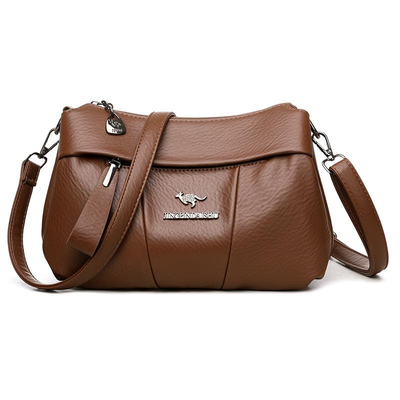Módní velkokapacitní taška přes jedno rameno z měkké kůže Praktická crossbody taška pro ženy na dojíždění Podpažní taška