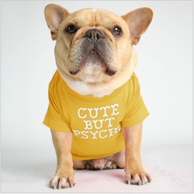 Dog Accessories Pet Vest Letter Printing Two-legged Dog Cloth Round Neck Vest