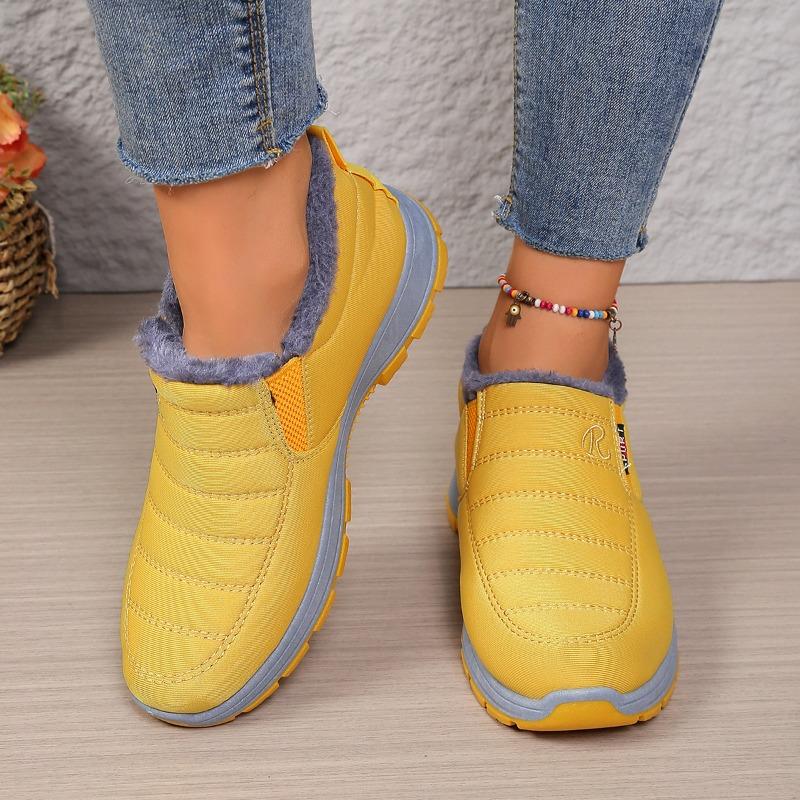 

Women’s Fleece-Lined Snow Boots, Thickened Warm Slip-On Non-Slip Winter Cotton Shoes 48