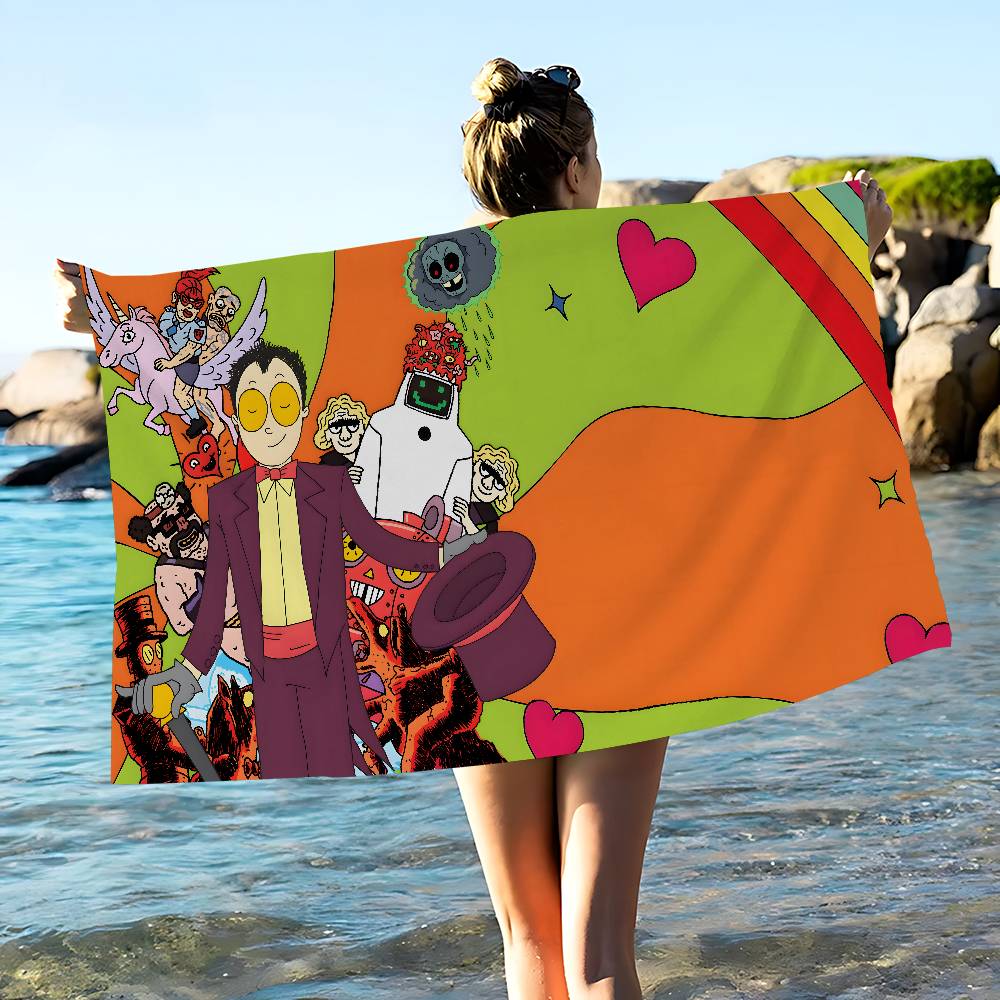Cartoon S-SuperjailS Big Microfiber Beach Towels Quick Dry Towel Sand Beach Towels Pool Towel for Travel Swim Pool Yoga