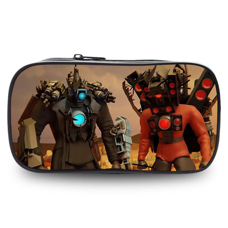 

Red Skibidi Toilet Lotus Titan School Student Pencil Box Large Neutral Capacity O