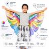 Bird Feather Print Rainbow Wing Cape Rainbow Pattern Dress Up Wings New Costume Cape  Kids Dress Up